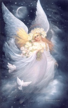 Night Angel Fantasy Oil Paintings